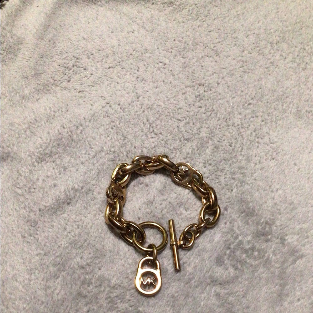 Authentic Michael Kors rose gold chain toggle bracelet